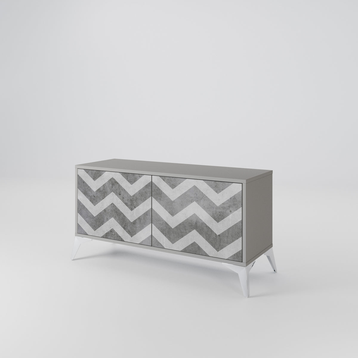 TOUGH ZIG ZAG Kompakt TV-bänk med 2 dörrar