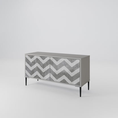 TOUGH ZIG ZAG Kompakt TV-bänk med 2 dörrar