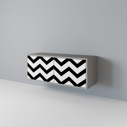 CLASSIC ZIG ZAG Kompakt TV-bänk med 2 dörrar