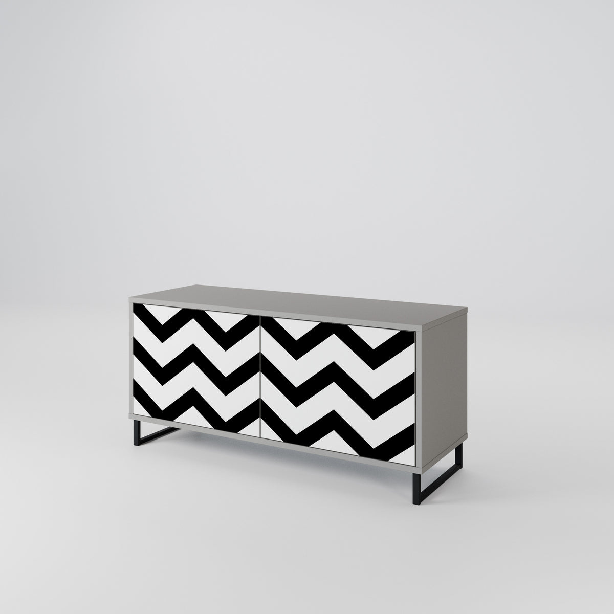 CLASSIC ZIG ZAG Kompakt TV-bänk med 2 dörrar
