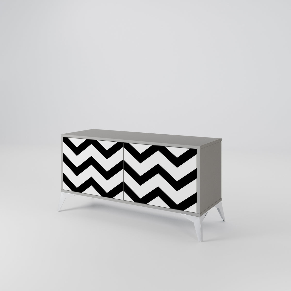 CLASSIC ZIG ZAG Kompakt TV-bänk med 2 dörrar