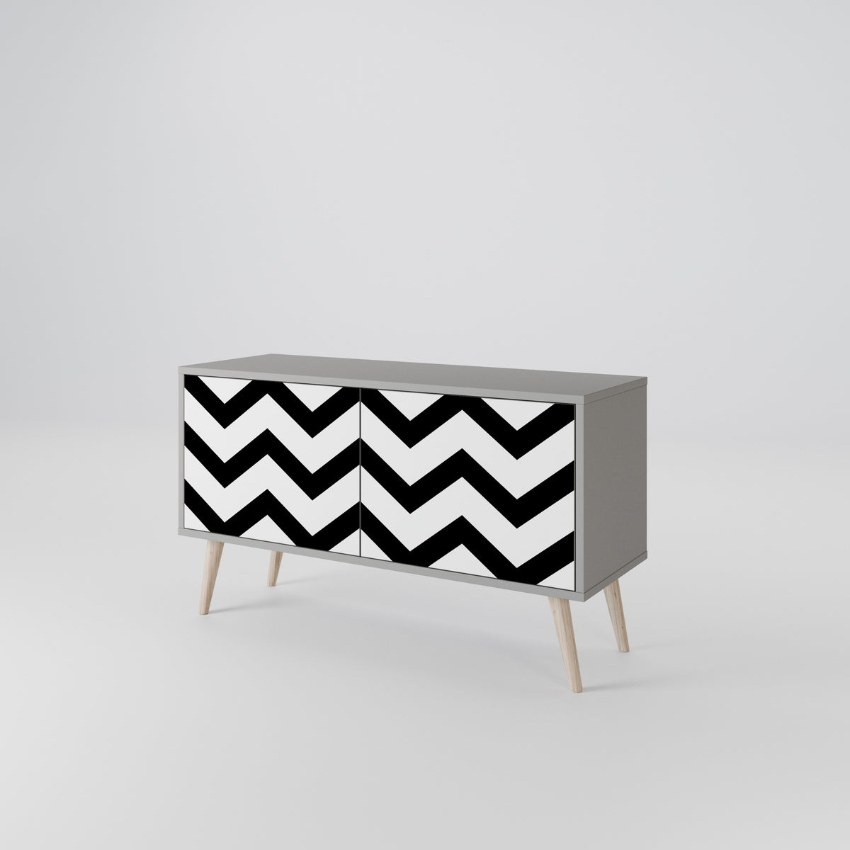 CLASSIC ZIG ZAG Kompakt TV-bänk med 2 dörrar