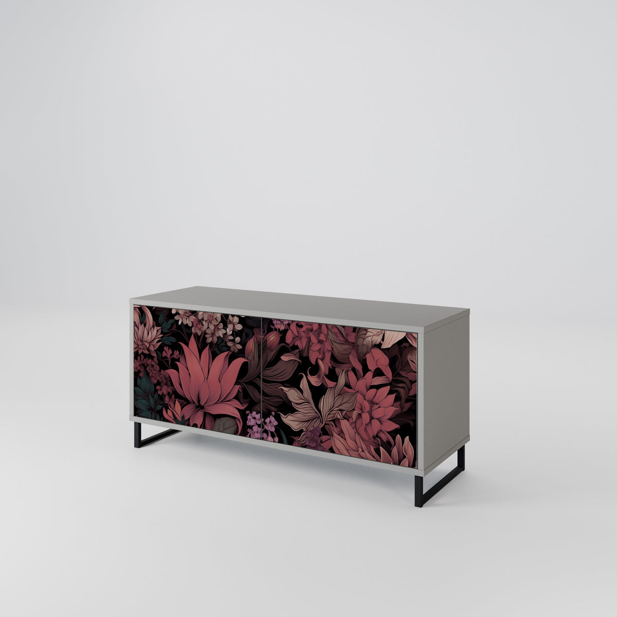 FLORAL WHISPER Kompakt TV-bänk med 2 dörrar