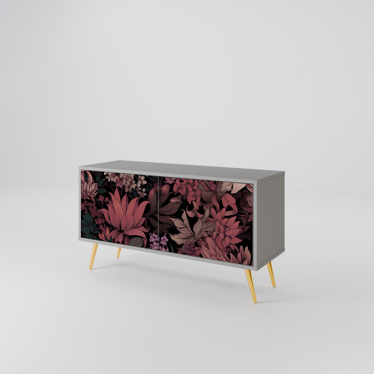 FLORAL WHISPER Kompakt TV-bänk med 2 dörrar