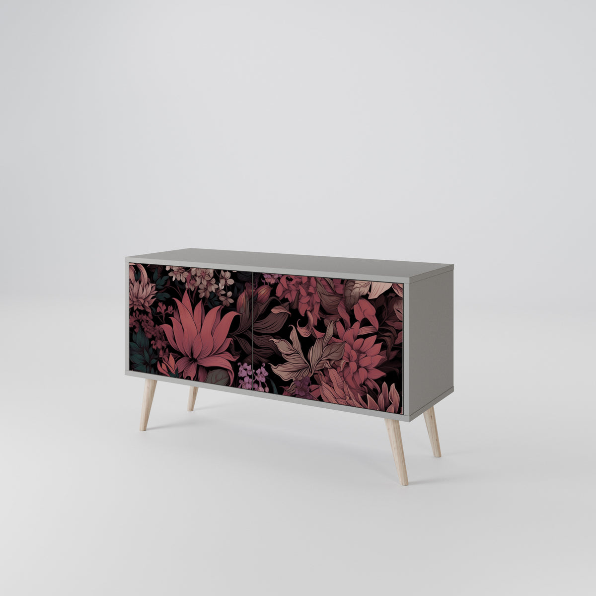 FLORAL WHISPER Kompakt TV-bänk med 2 dörrar