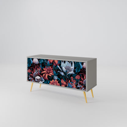 ETHEREAL BLOSSOMS Kompakt TV-bänk med 2 dörrar