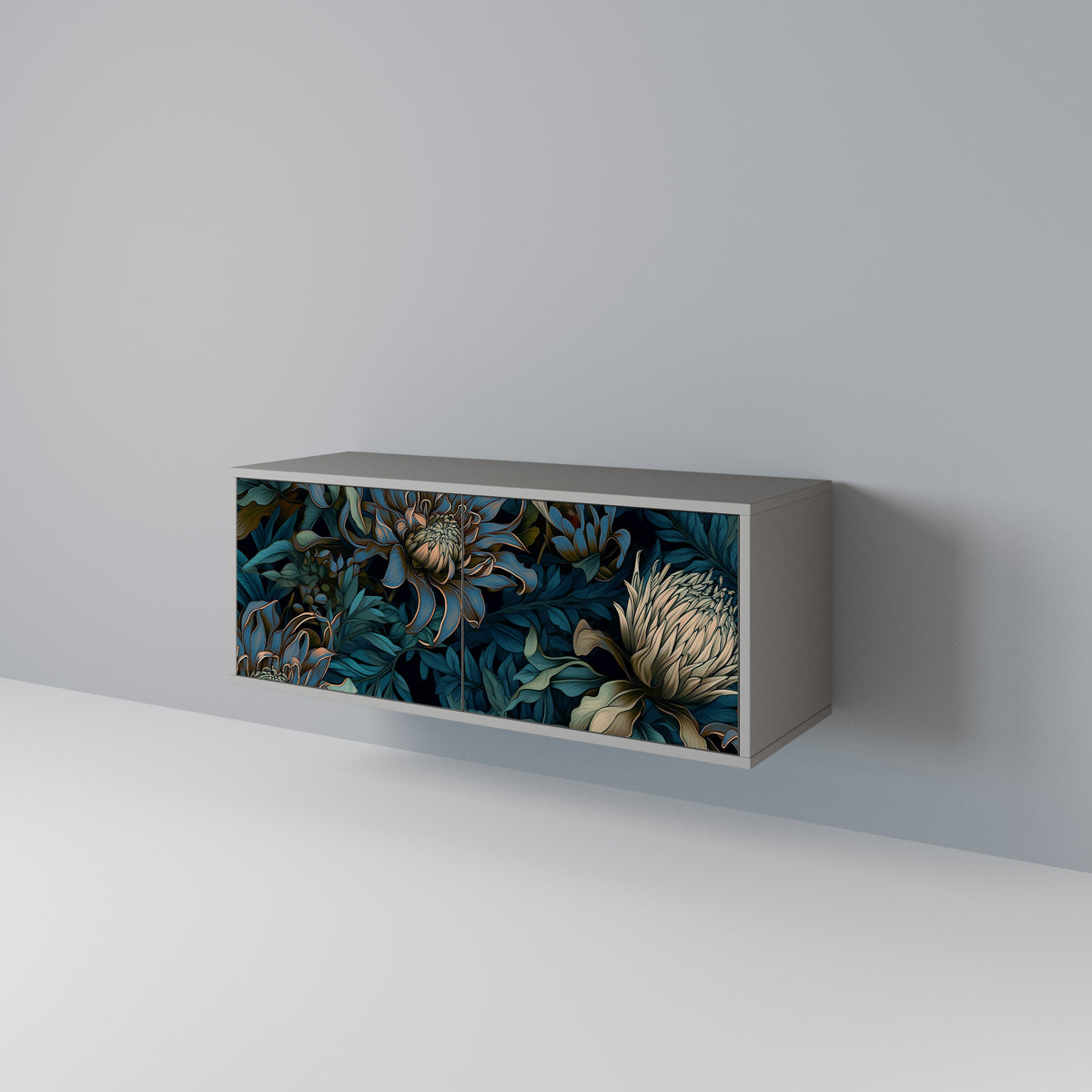 TWILIGHT BLOOM Kompakt TV-bänk med 2 dörrar