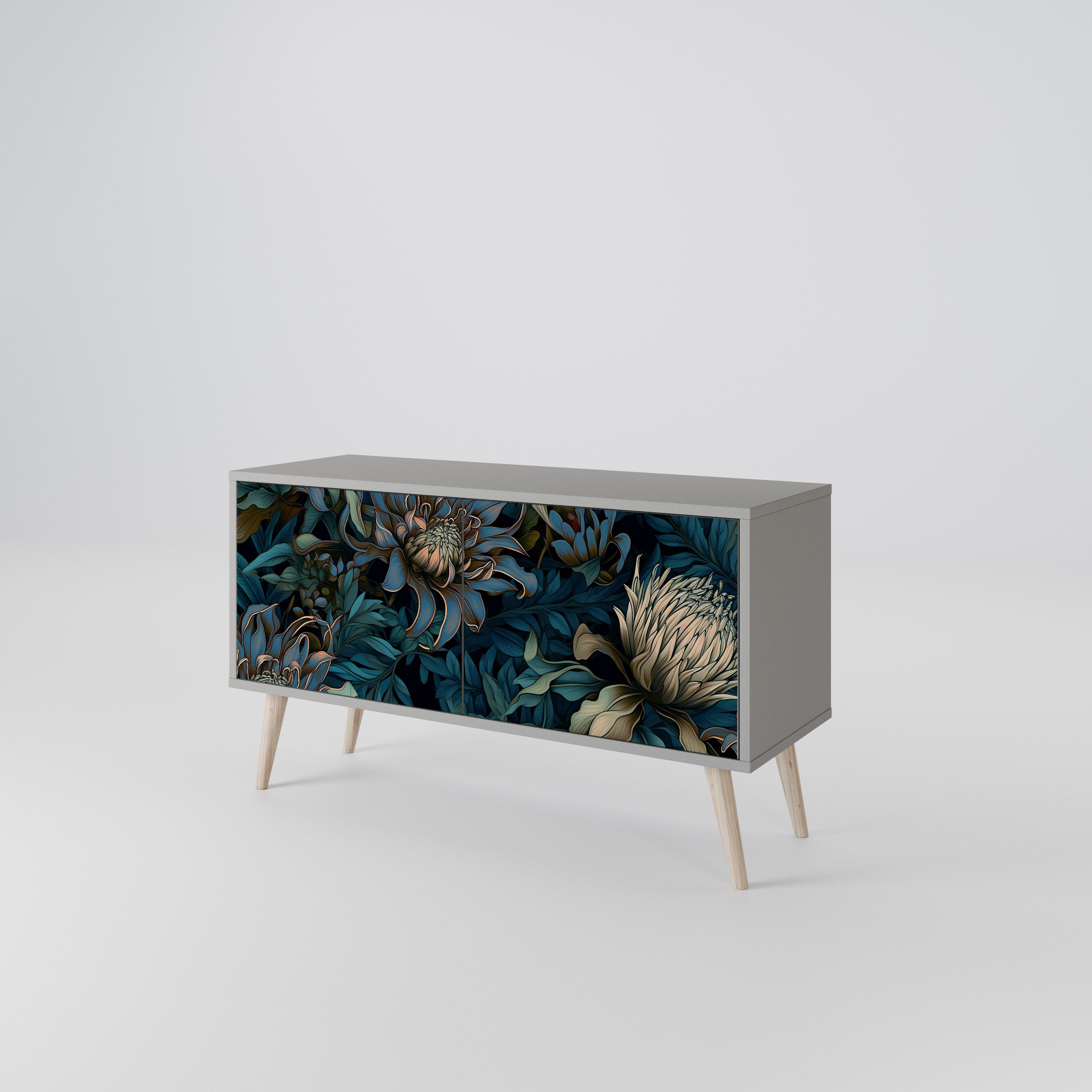 TWILIGHT BLOOM Compact 2-Door TV Cabinet