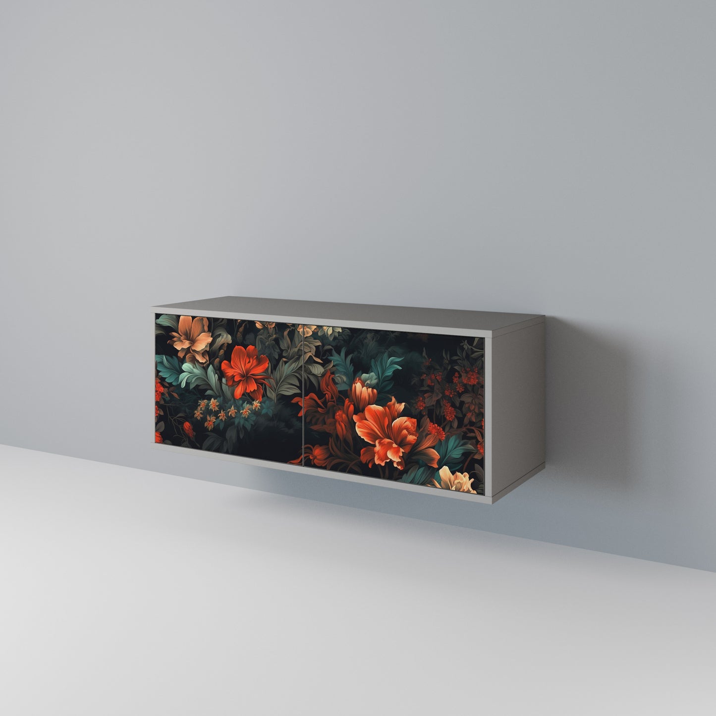 IMAGINARY BLOSSOM Kompakt TV-bänk med 2 dörrar
