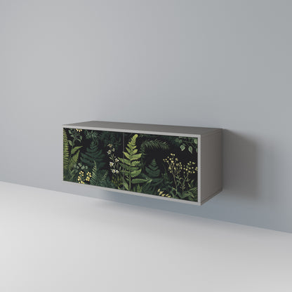 FERN FLOWERS Kompakt TV-bänk med 2 dörrar