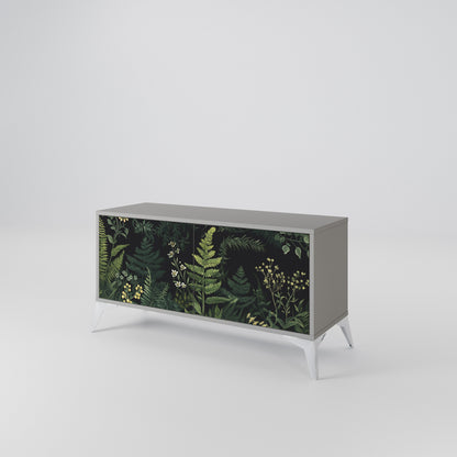 FERN FLOWERS Kompakt TV-bänk med 2 dörrar