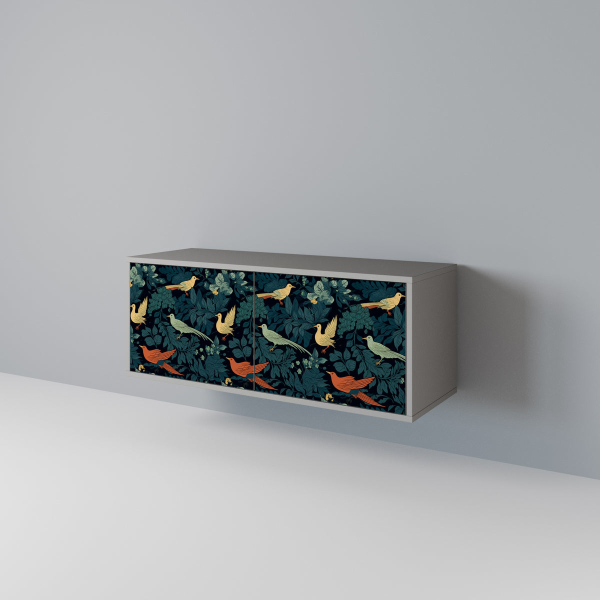FOWL ORNAMENT Kompakt TV-bänk med 2 dörrar