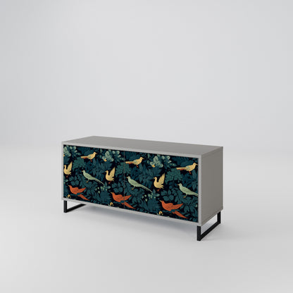 FOWL ORNAMENT Kompakt TV-bänk med 2 dörrar