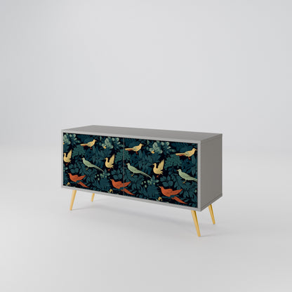 FOWL ORNAMENT Kompakt TV-bänk med 2 dörrar
