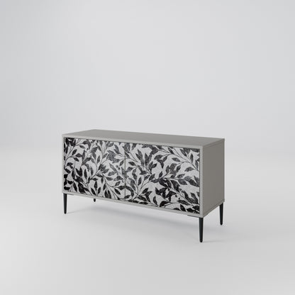CHARCOAL SPROUT Kompakt TV-bänk med 2 dörrar