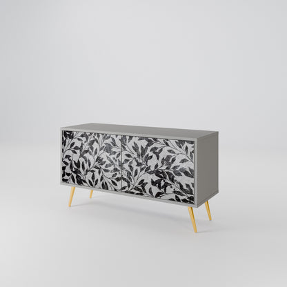 CHARCOAL SPROUT Kompakt TV-bänk med 2 dörrar