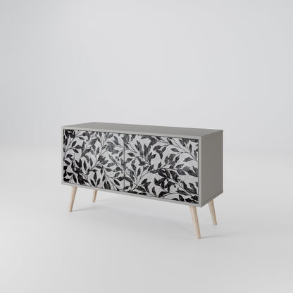 CHARCOAL SPROUT Kompakt TV-bänk med 2 dörrar