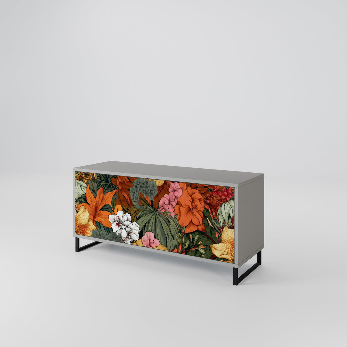 RADIANT FLORA Kompakt TV-bänk med 2 dörrar