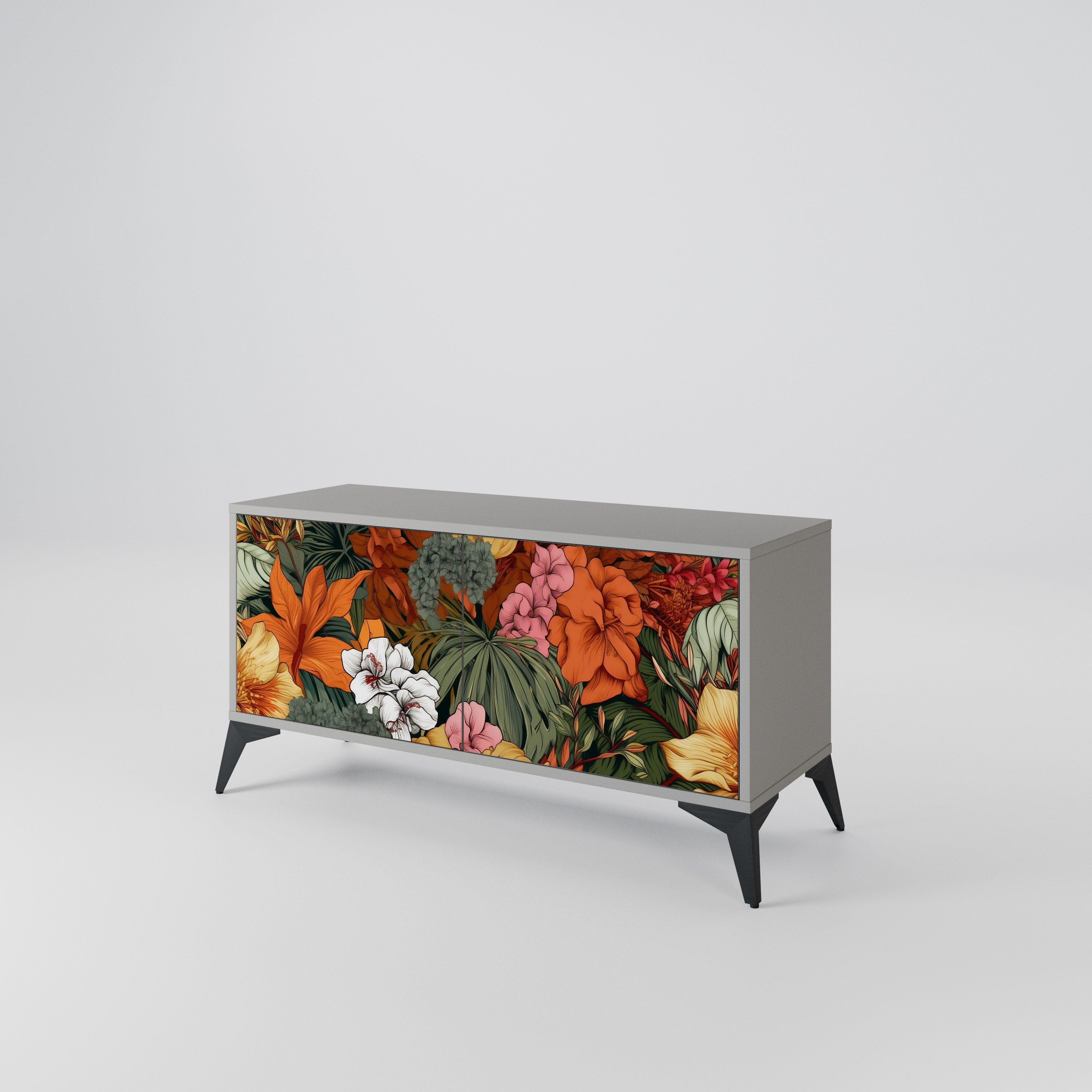 RADIANT FLORA Compact 2-Door TV Cabinet