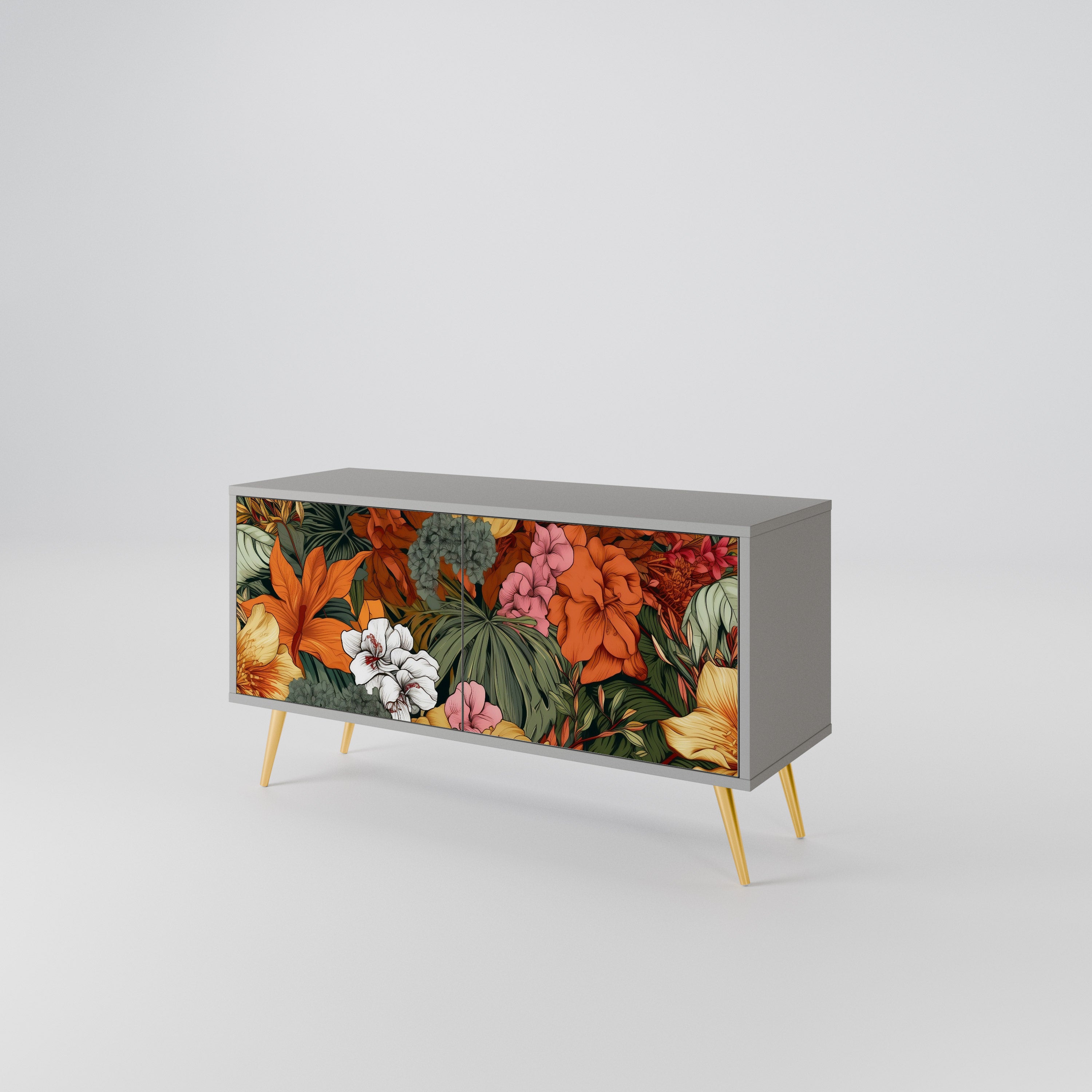 RADIANT FLORA Compact 2-Door TV Cabinet