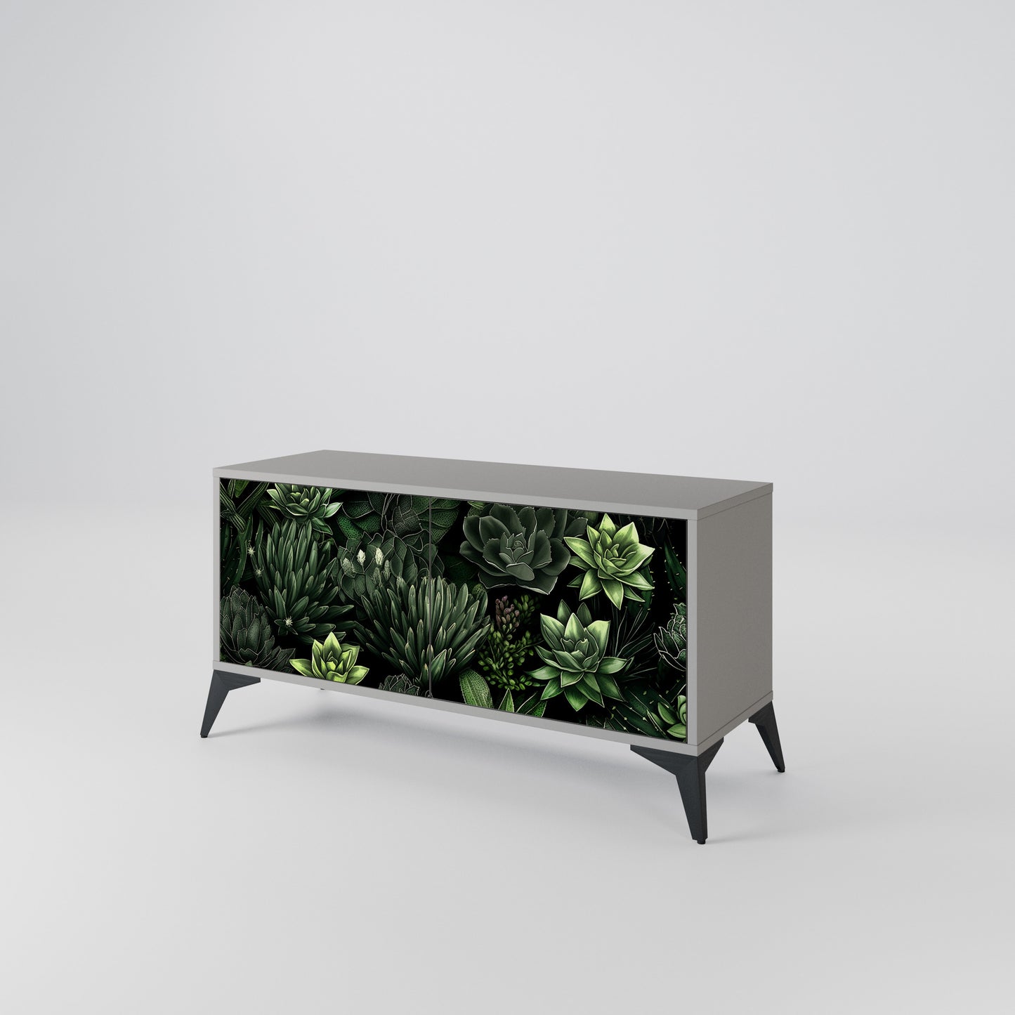SUCCULENT JUNGLE Kompakt TV-bänk med 2 dörrar