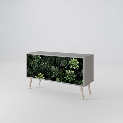 SUCCULENT JUNGLE Kompakt TV-bänk med 2 dörrar