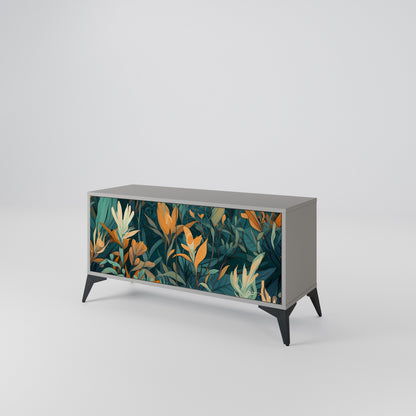 FLORAL SERENITY Kompakt TV-bänk med 2 dörrar