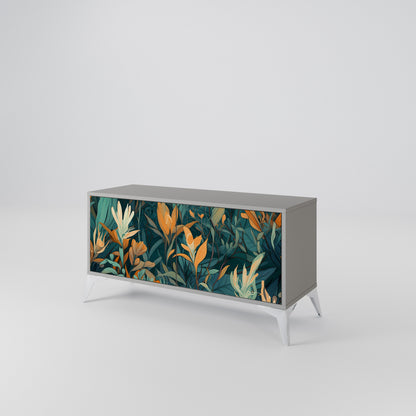 FLORAL SERENITY Kompakt TV-bänk med 2 dörrar