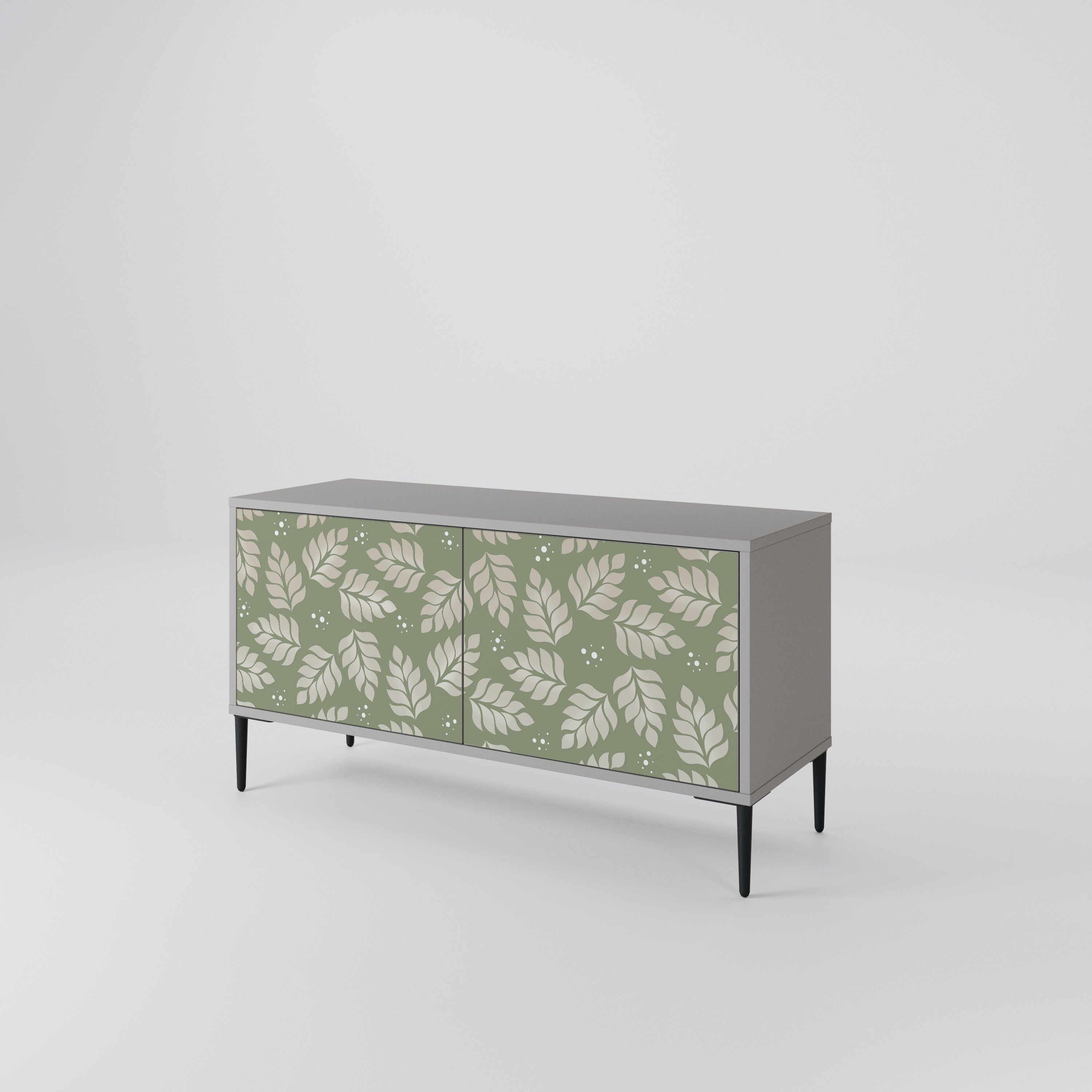 LEAVES ON GREEN Compact 2-Door TV Cabinet
