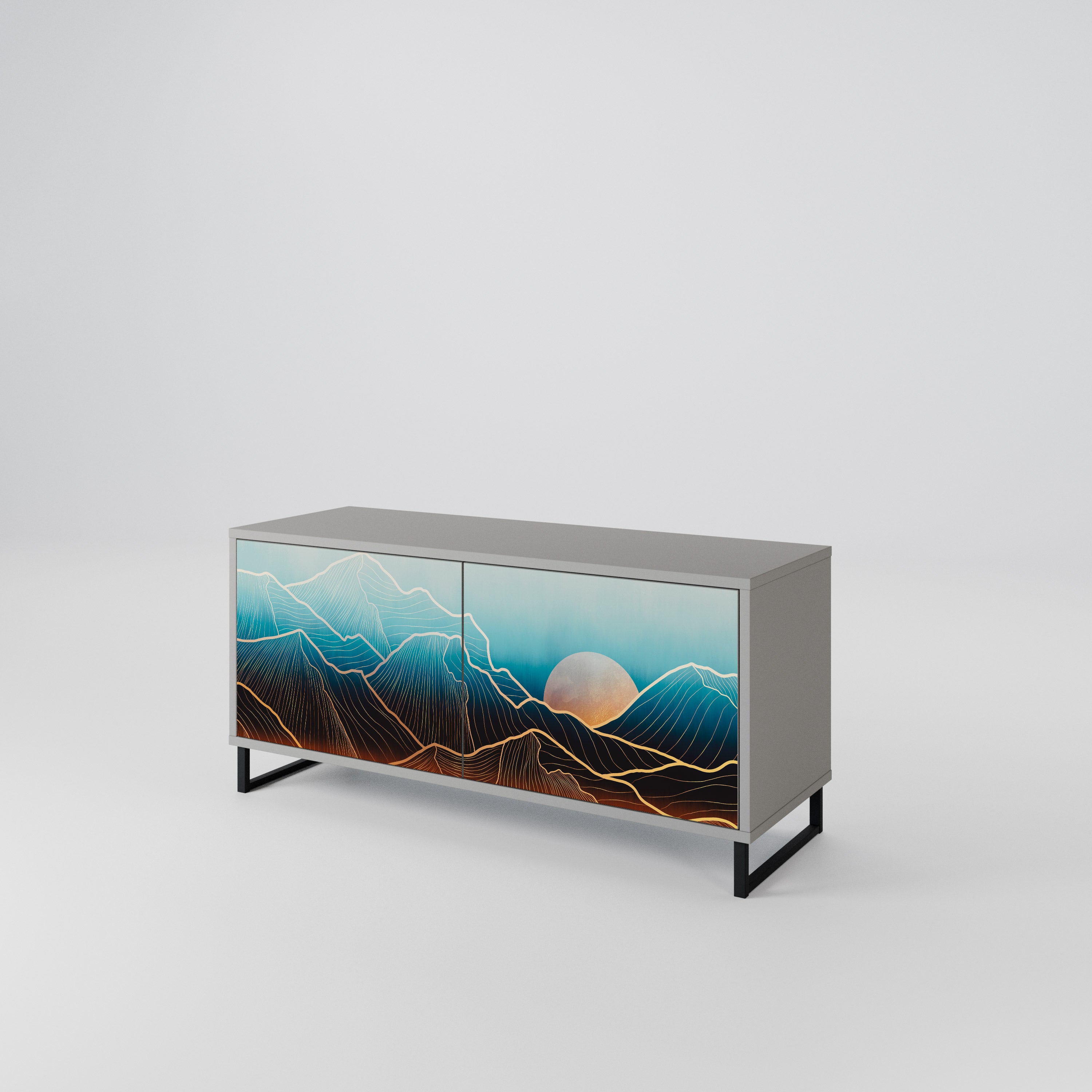 LUNAR SECRETS Compact 2-Door TV Cabinet