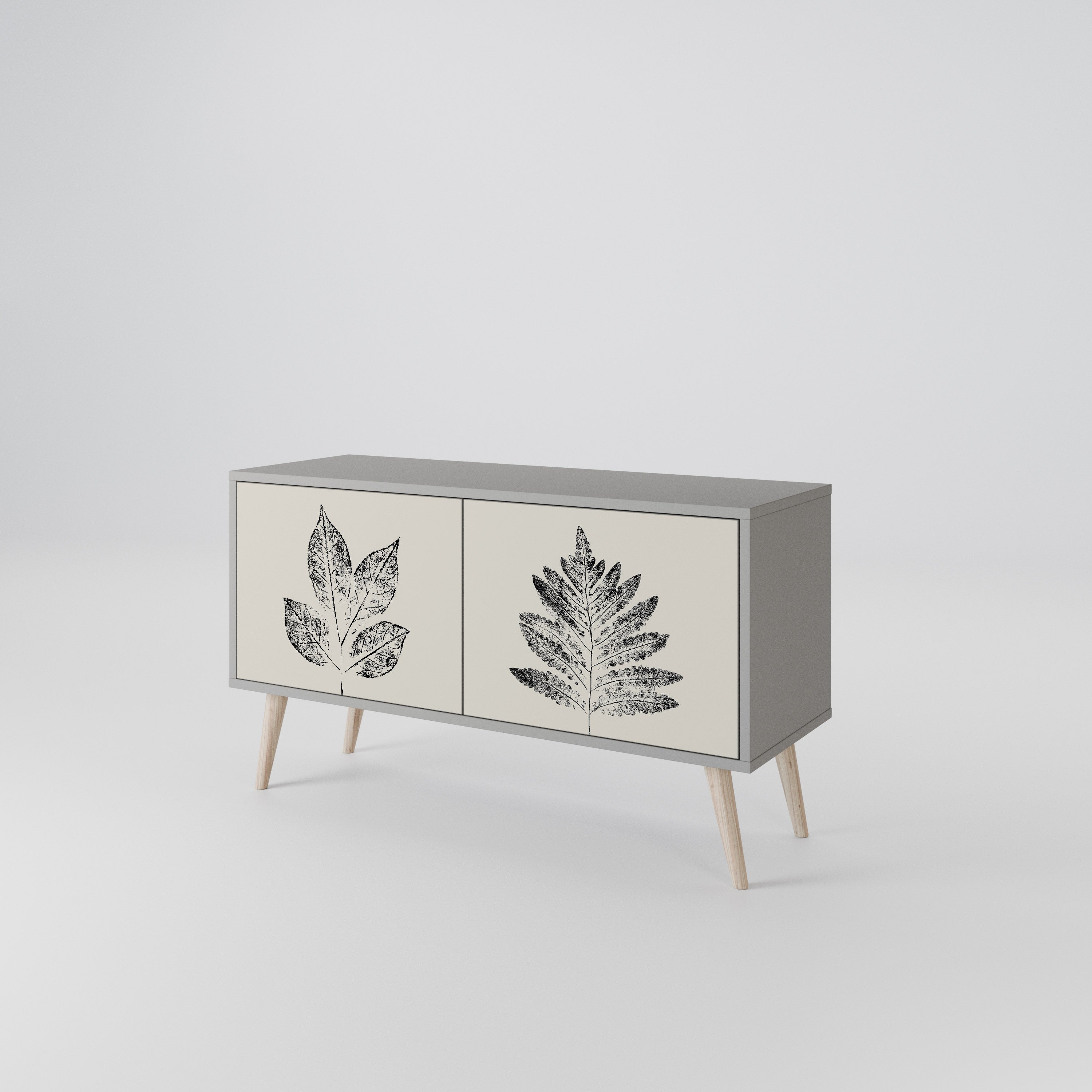LEAFY STAMPS Compact 2-Door TV Cabinet