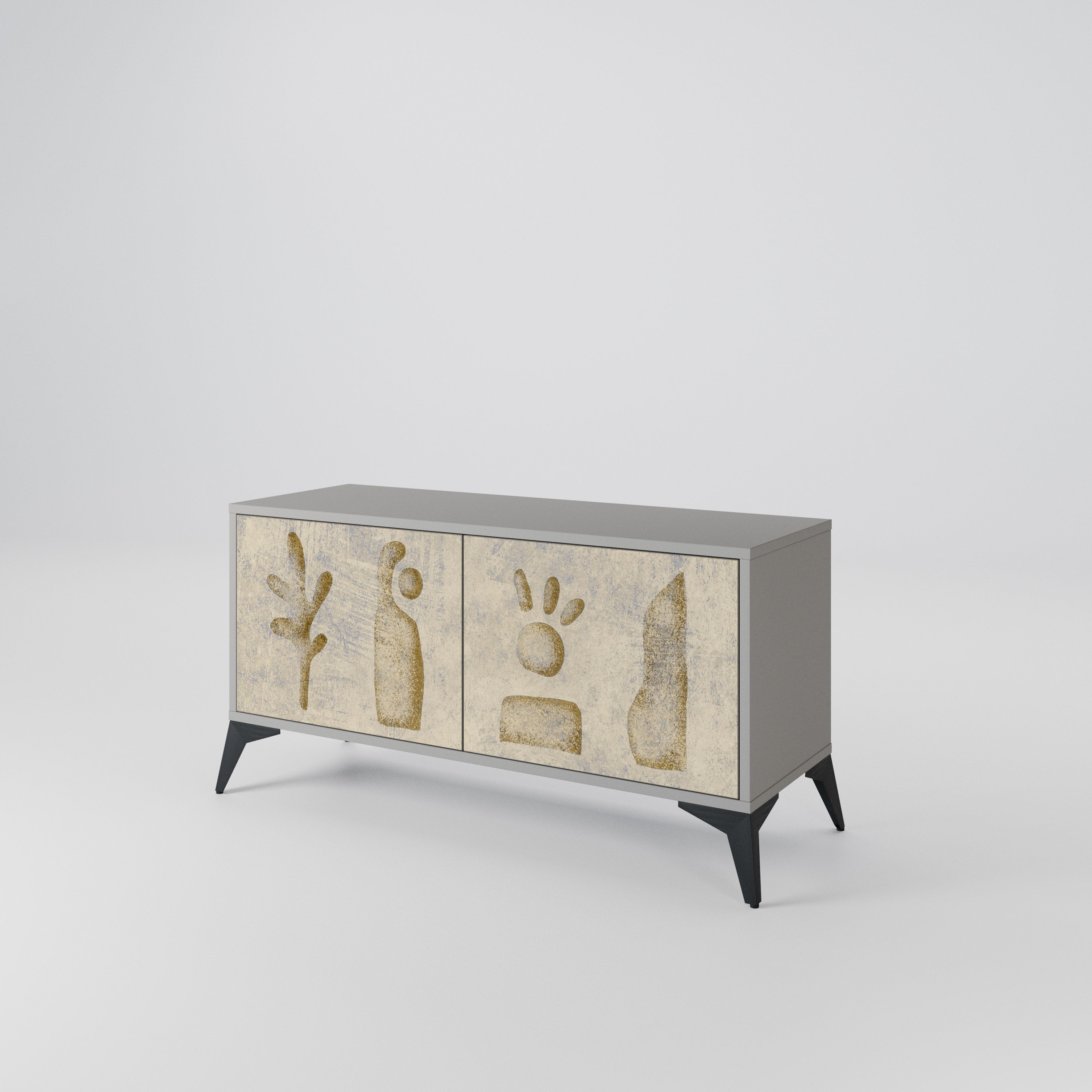SAND SCULPTURES Compact 2-Door TV Cabinet