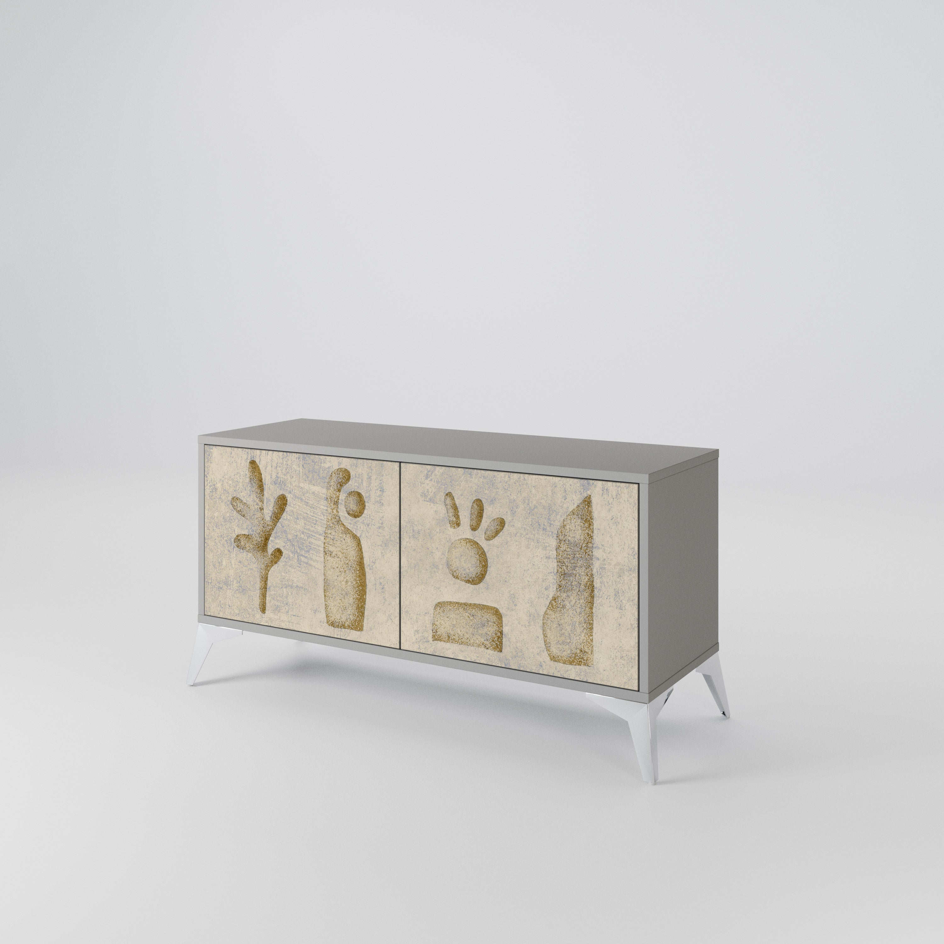 SAND SCULPTURES Compact 2-Door TV Cabinet