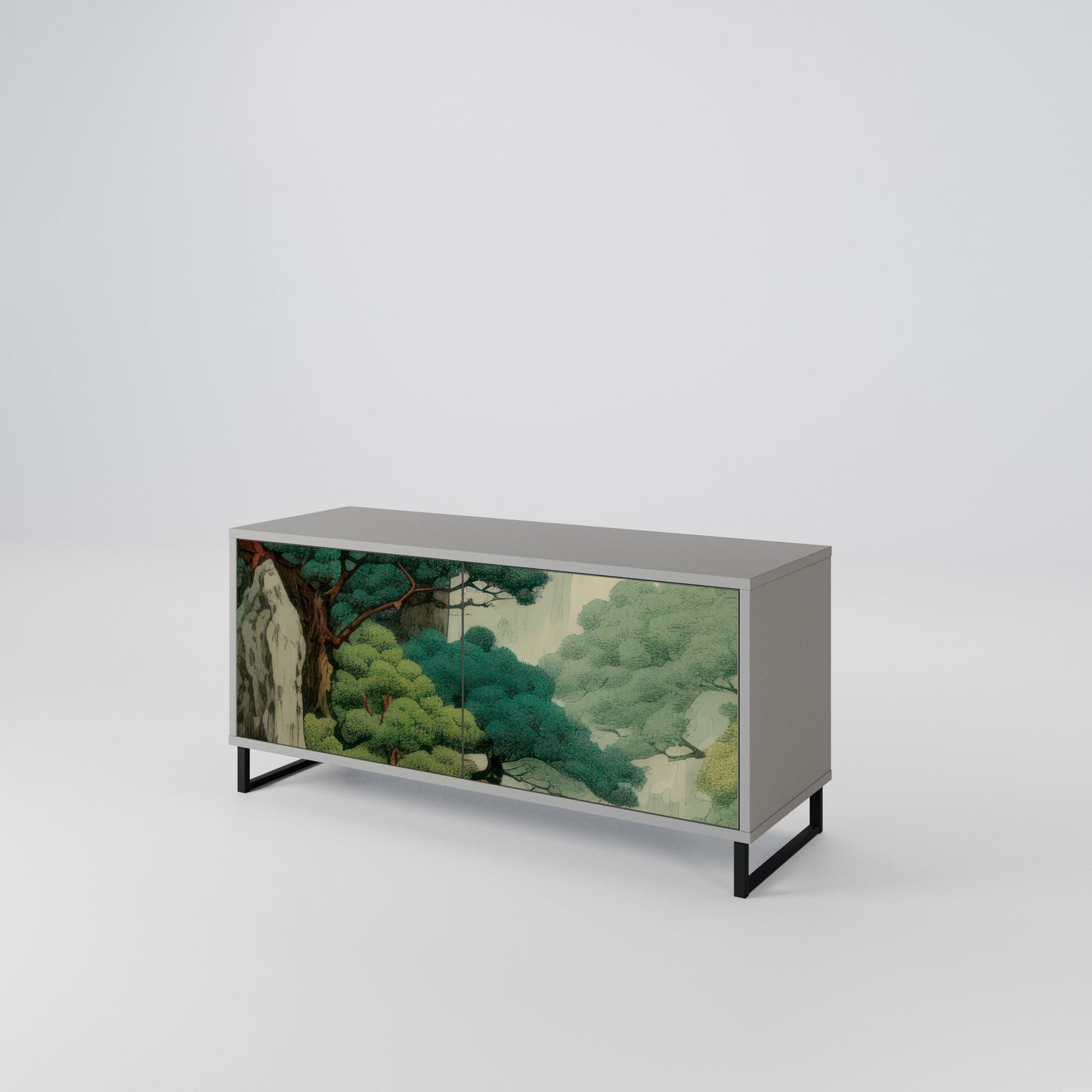 VERDURE ABYSS Kompakt TV-bänk med 2 dörrar