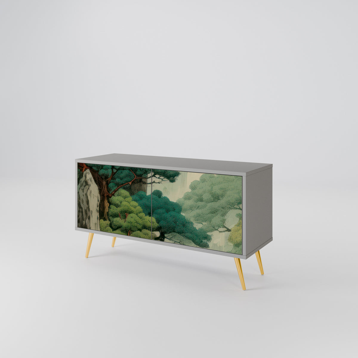 VERDURE ABYSS Kompakt TV-bänk med 2 dörrar