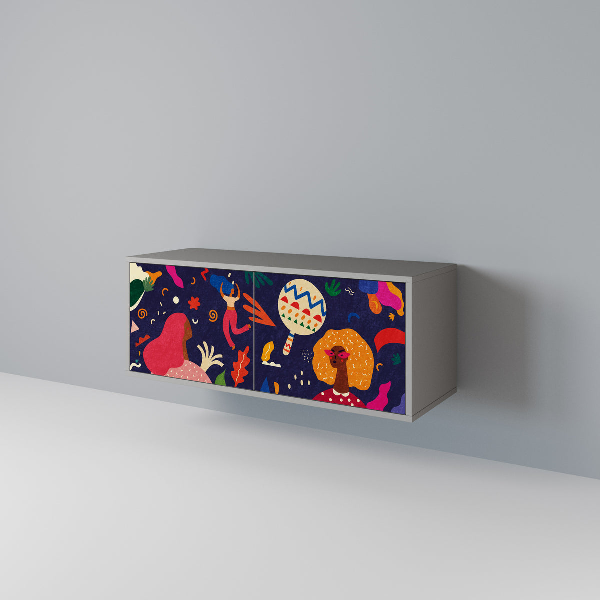 FESTIVE PLEASURES Kompakt TV-bänk med 2 dörrar