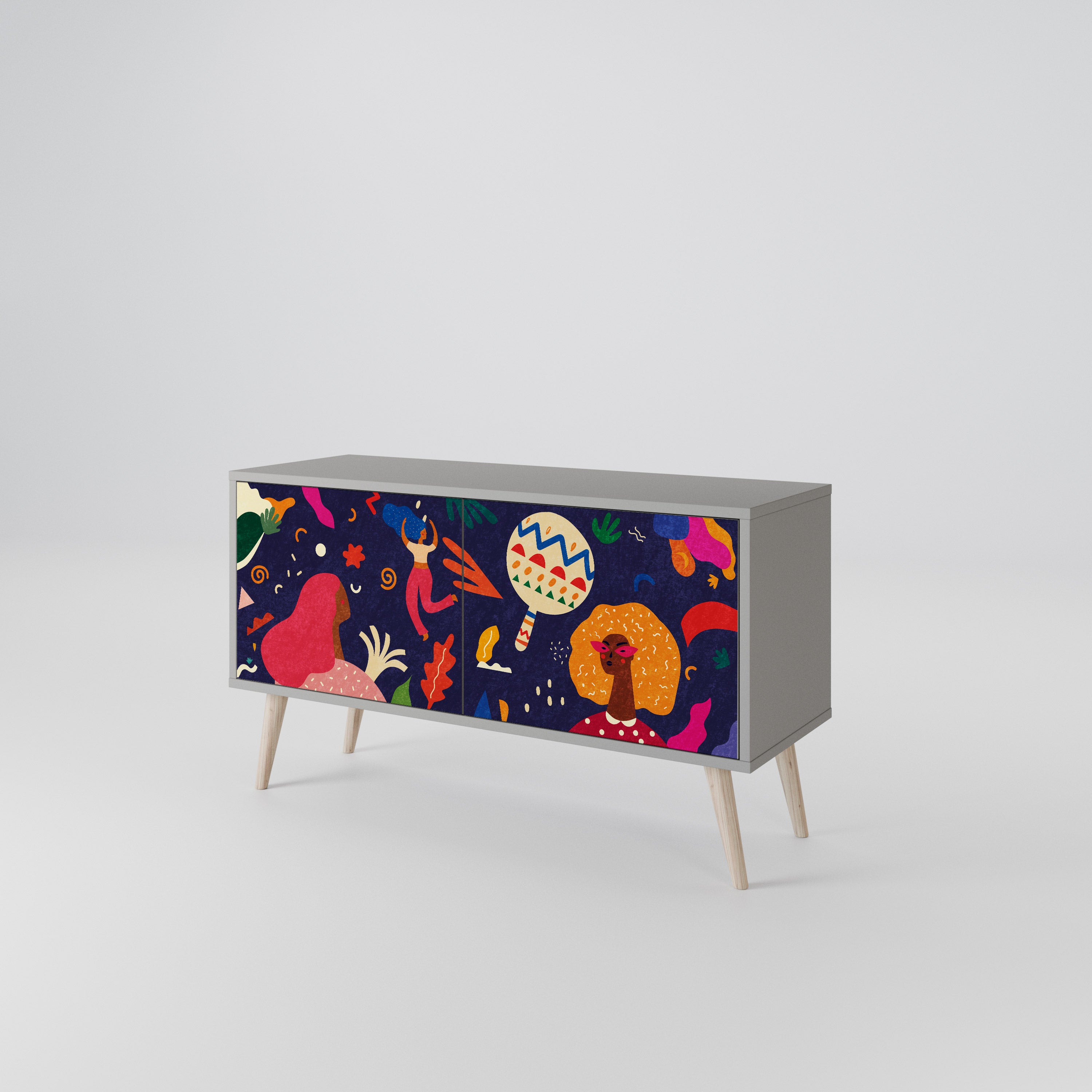 FESTIVE PLEASURES Compact 2-Door TV Cabinet
