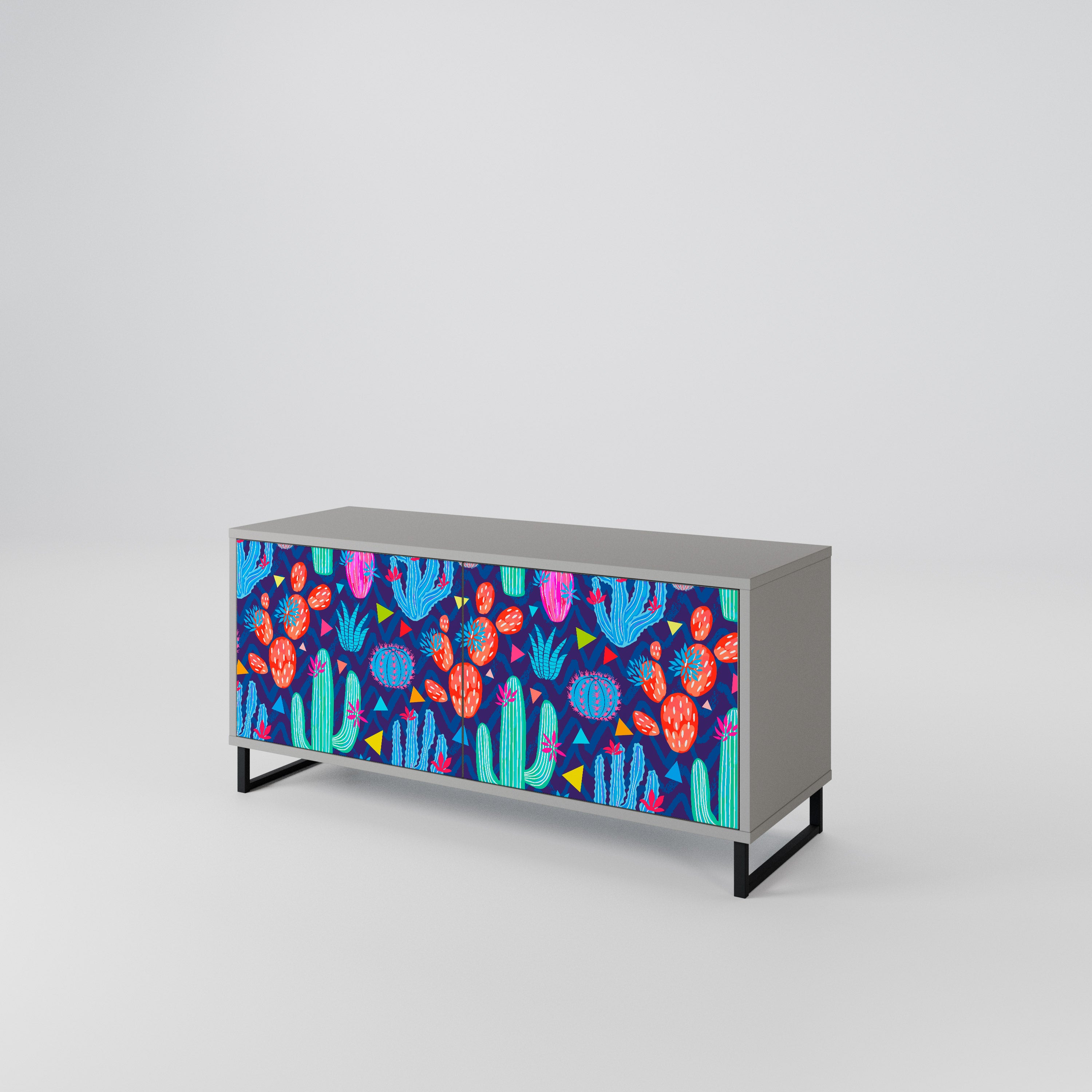 CACTUS VIBES Compact 2-Door TV Cabinet