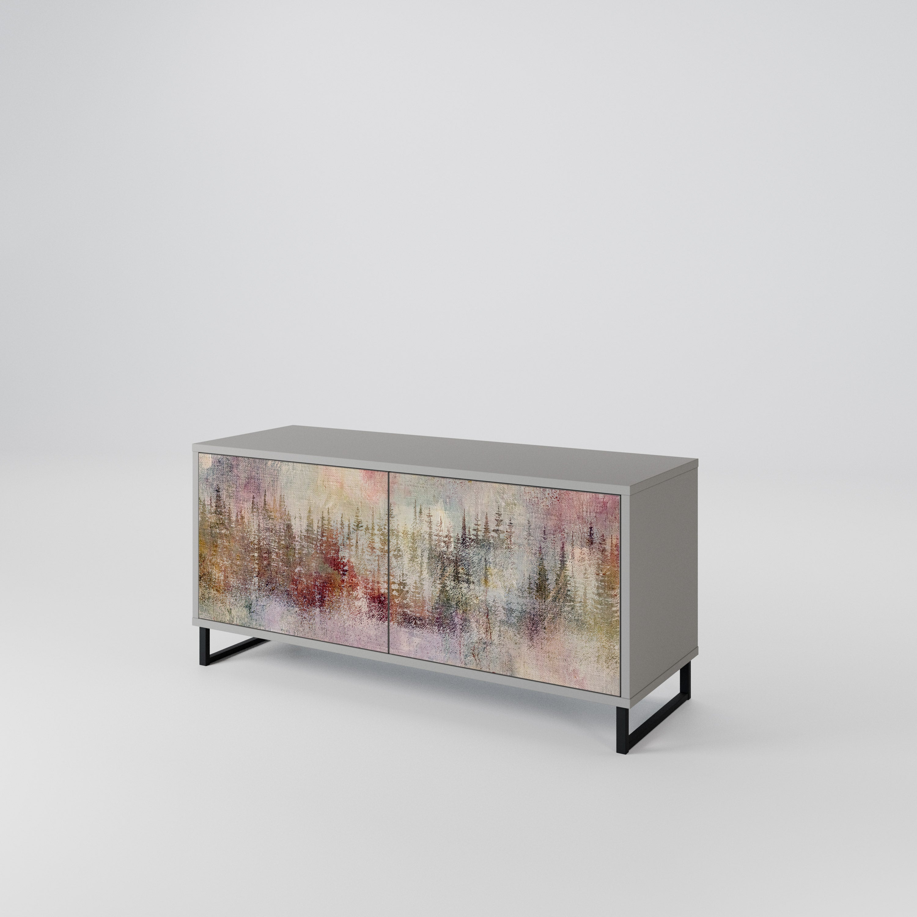 VEILED SUMMIT Compact 2-Door TV Cabinet