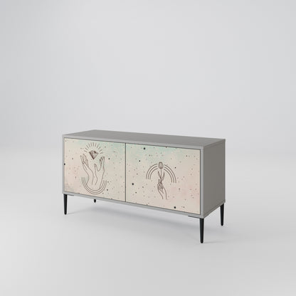 DELICATE BEAUTY Kompakt TV-bänk med 2 dörrar