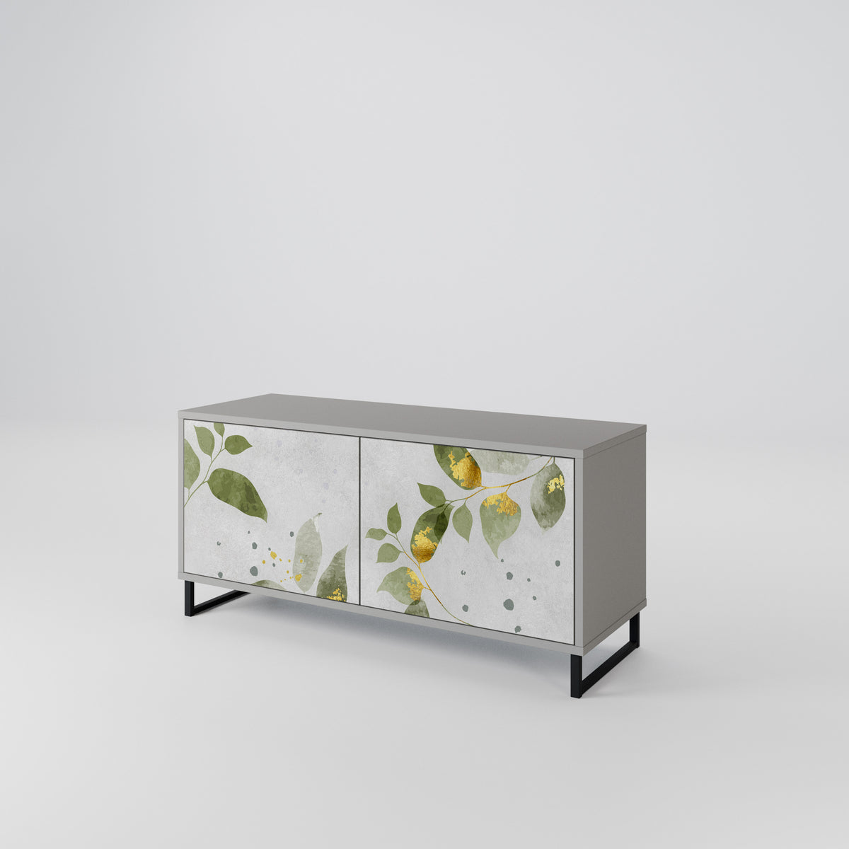 ELEGANT BOTANICS Kompakt TV-bänk med 2 dörrar