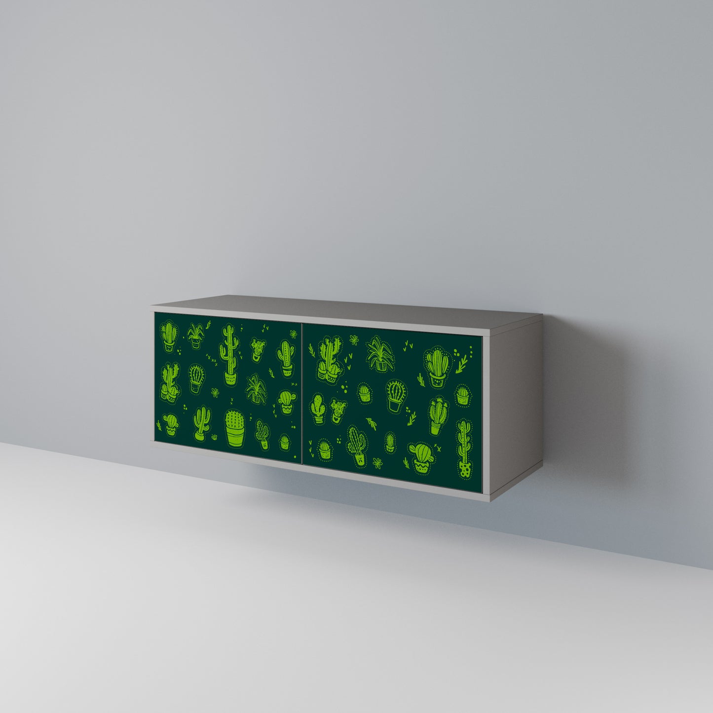 DESERT GREEN Kompakt TV-bänk med 2 dörrar