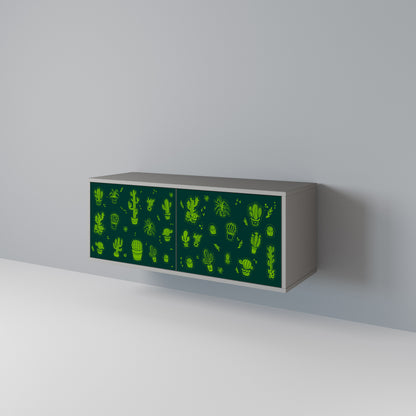 DESERT GREEN Kompakt TV-bänk med 2 dörrar