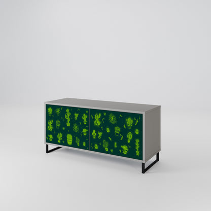 DESERT GREEN Kompakt TV-bänk med 2 dörrar