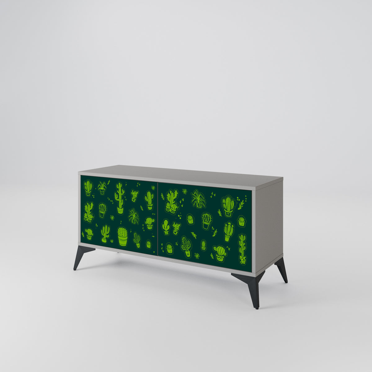 DESERT GREEN Kompakt TV-bänk med 2 dörrar