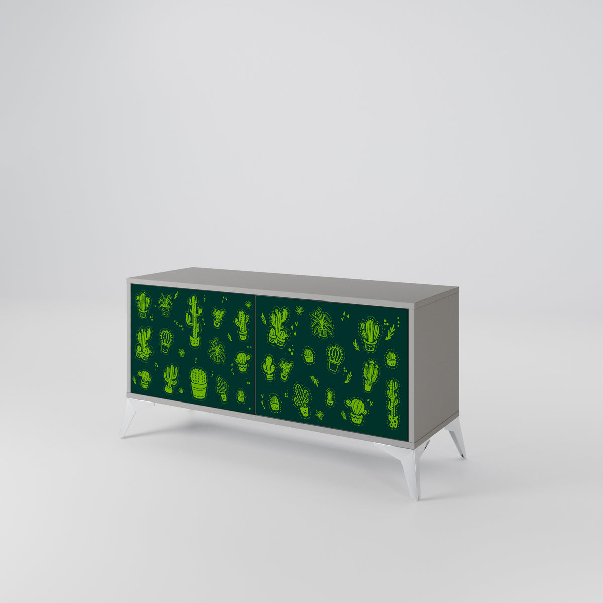 DESERT GREEN Kompakt TV-bänk med 2 dörrar