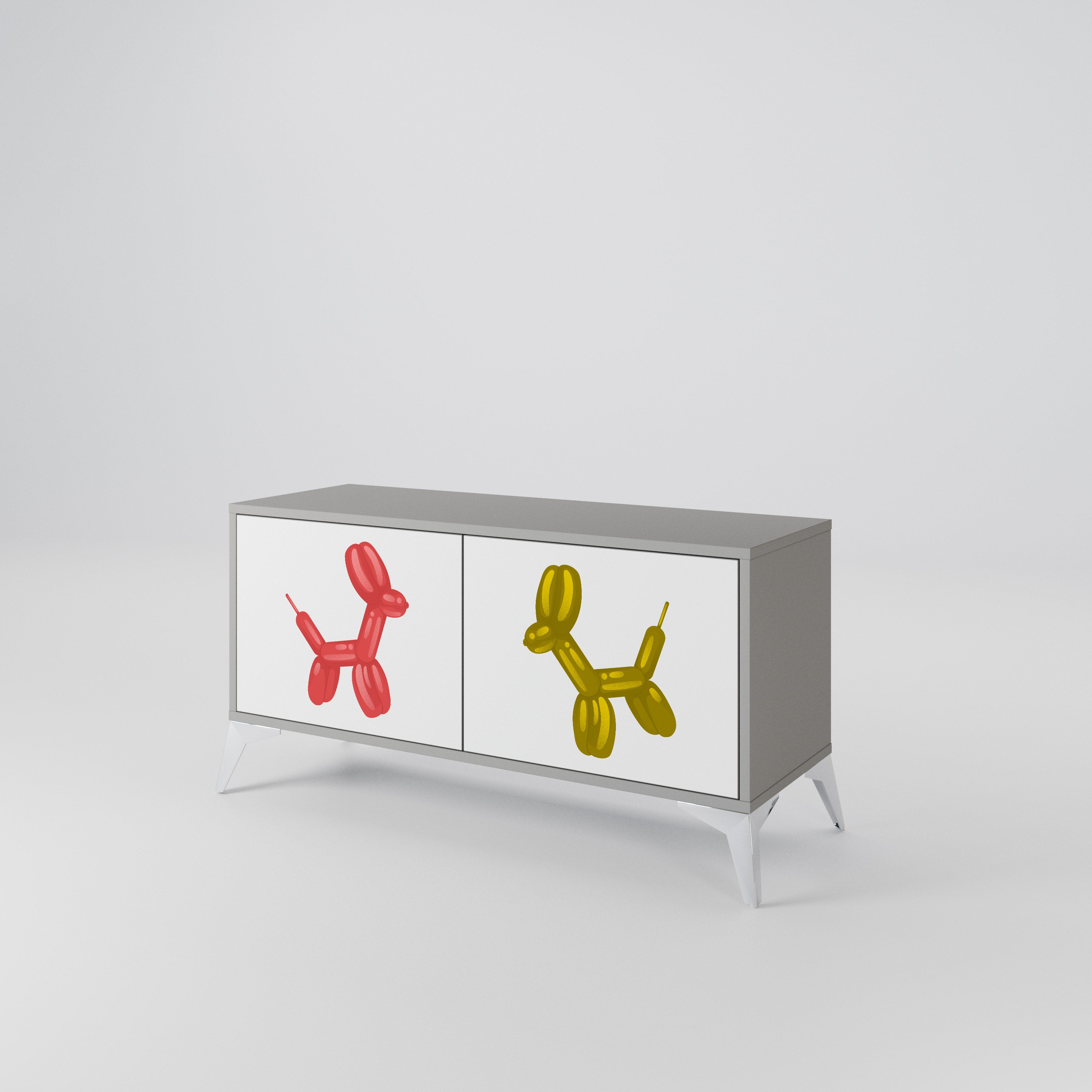 CHILDHOOD MEMORY Compact 2-Door TV Cabinet