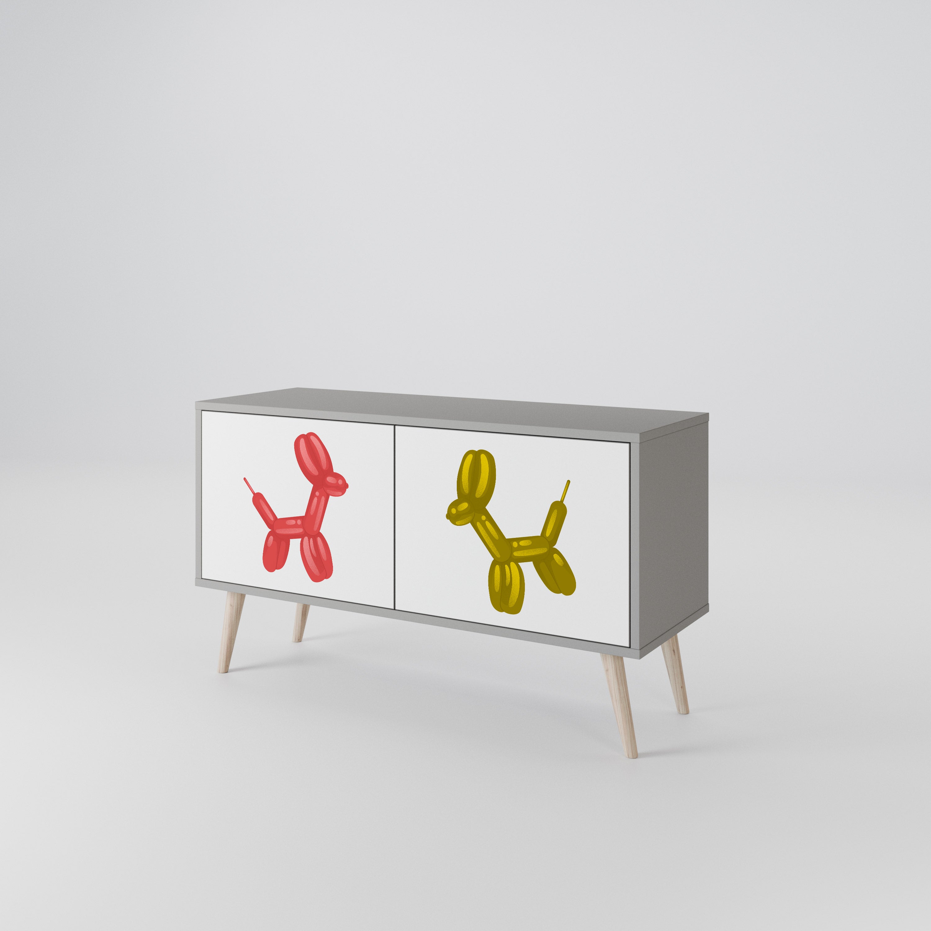 CHILDHOOD MEMORY Compact 2-Door TV Cabinet