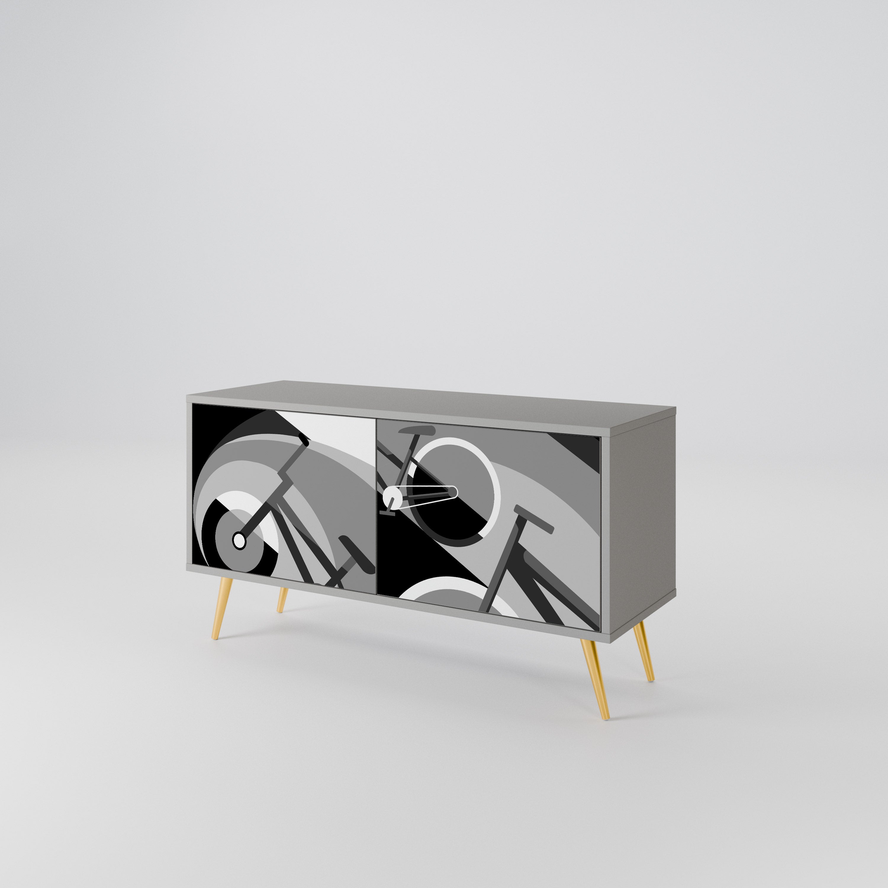 BIKE ENERGY Compact 2-Door TV Cabinet