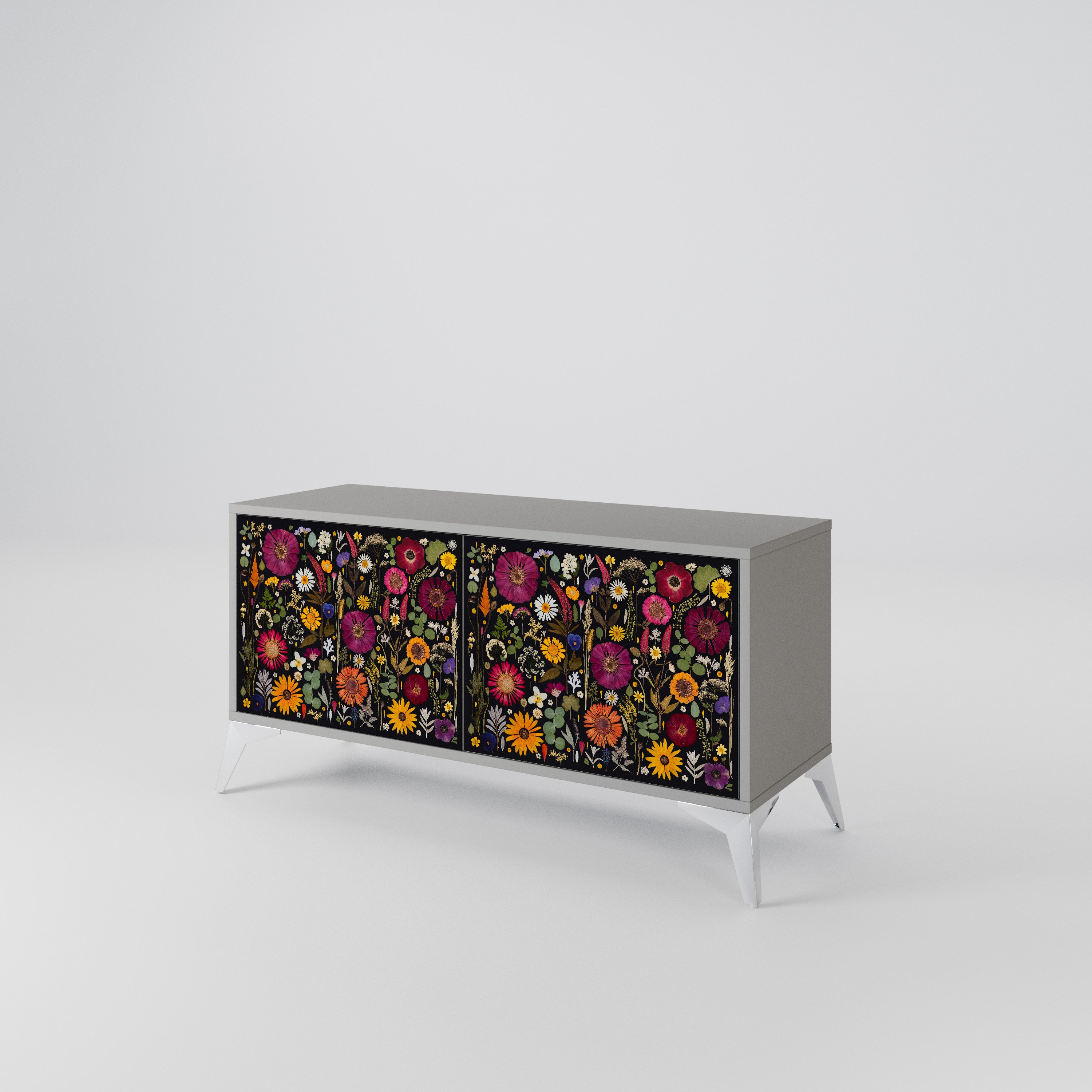 MIDNIGHT GARDEN Compact 2-Door TV Cabinet